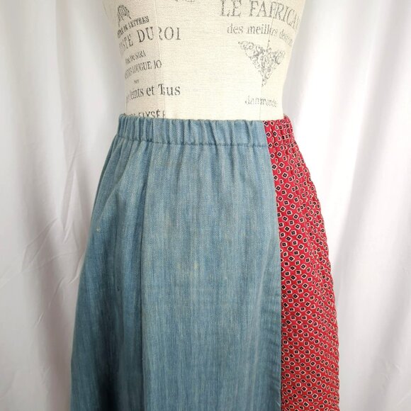 Vintage Chessa Davis Western Skirt Small Maxi Denim - Picture 2 of 10